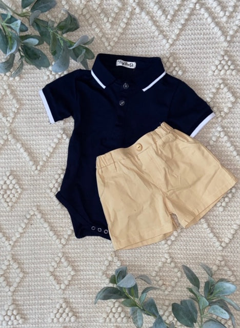 Boy bodysuit and shorts
