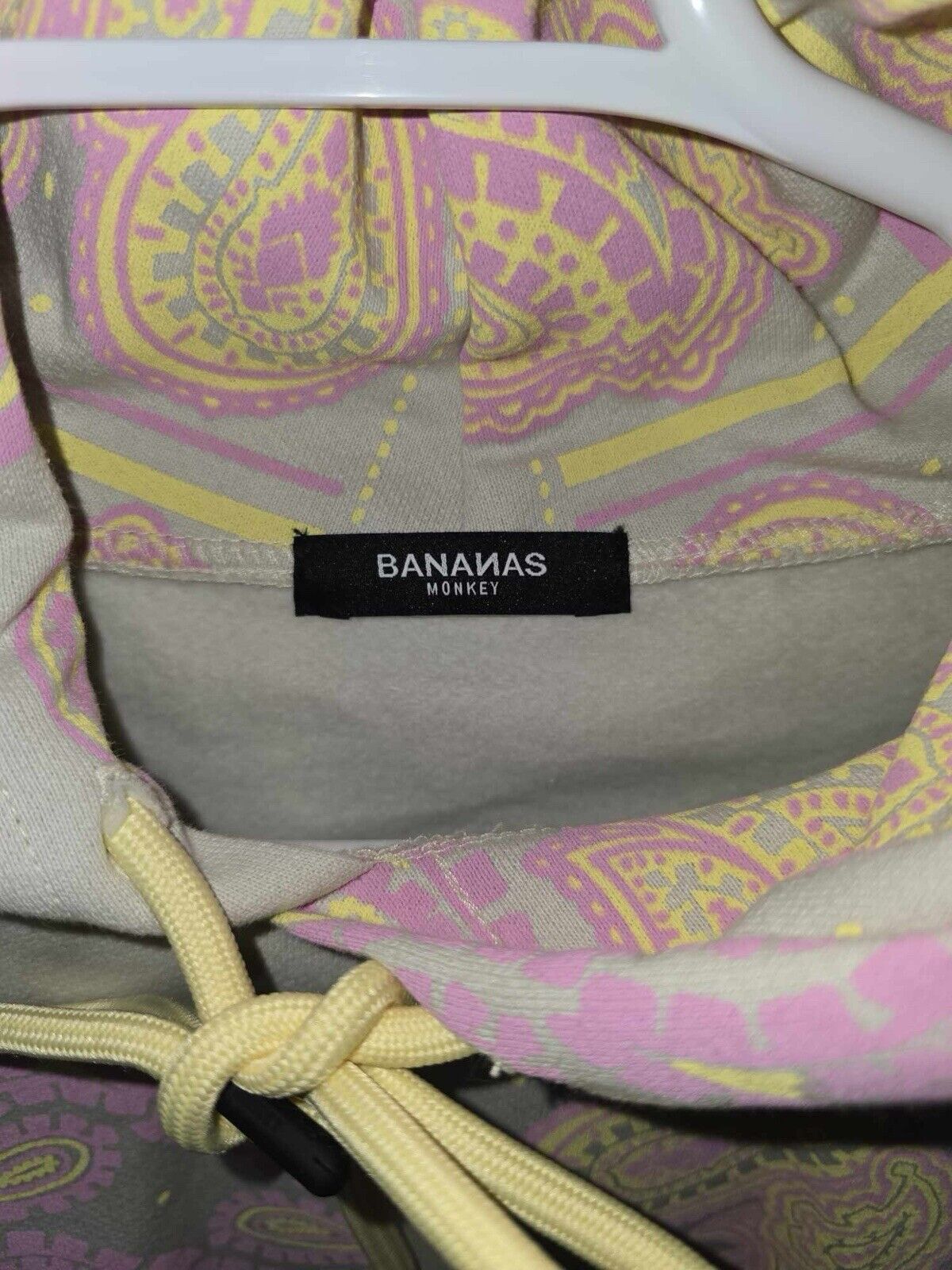 Bananas Monkey Bone Paisley Hoodie Size XL