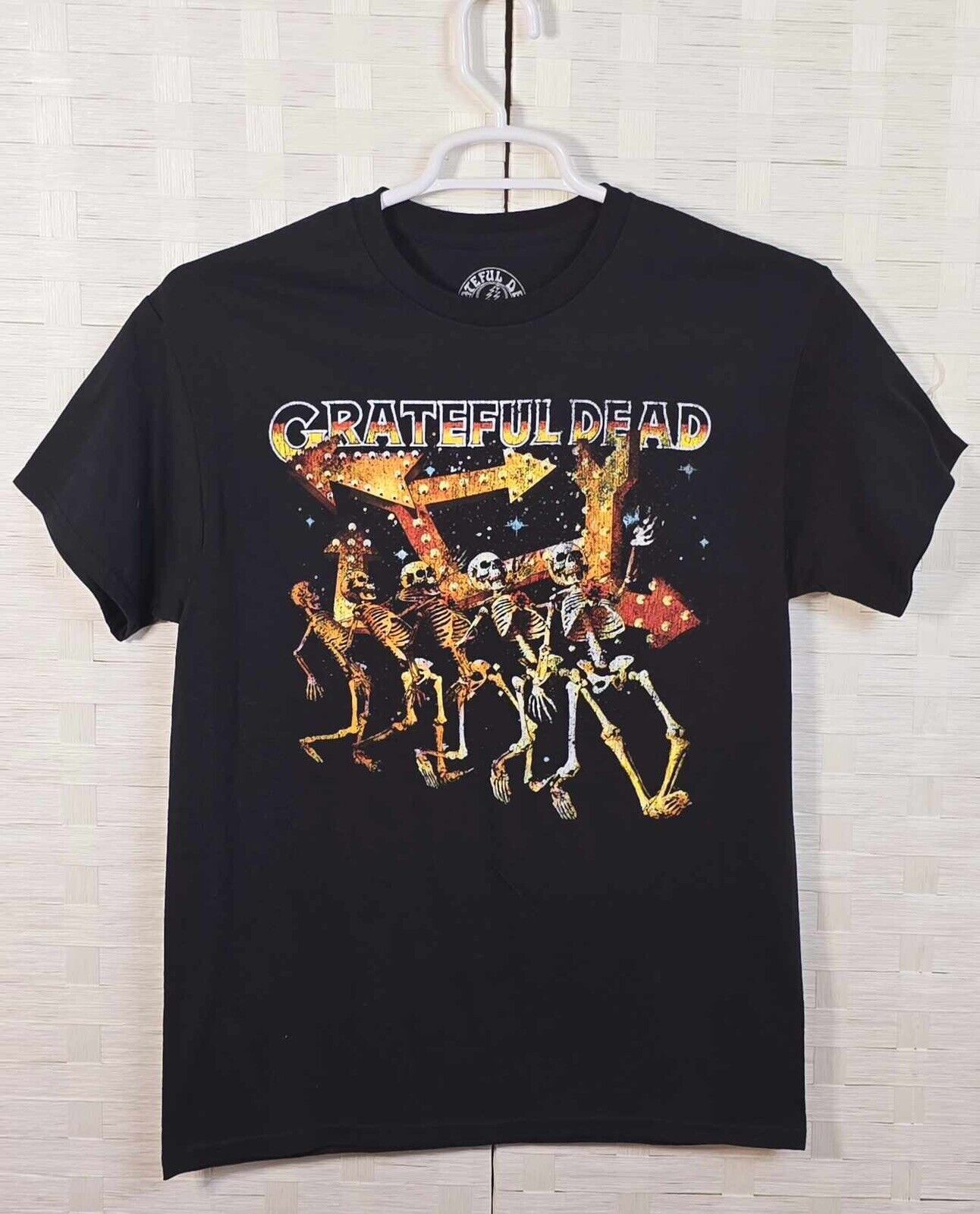 Grateful Dead Adult Size Medium Truckin' Skellies Vintage T-Shirt Black Cotton