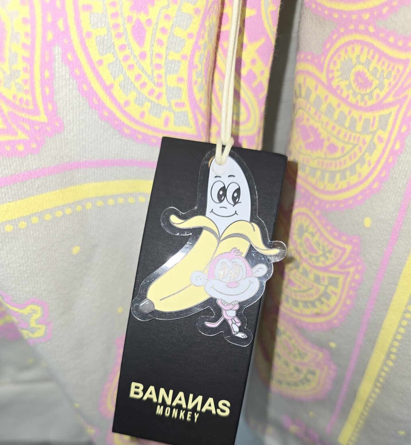 Bananas Monkey Bone Paisley Hoodie Size XL