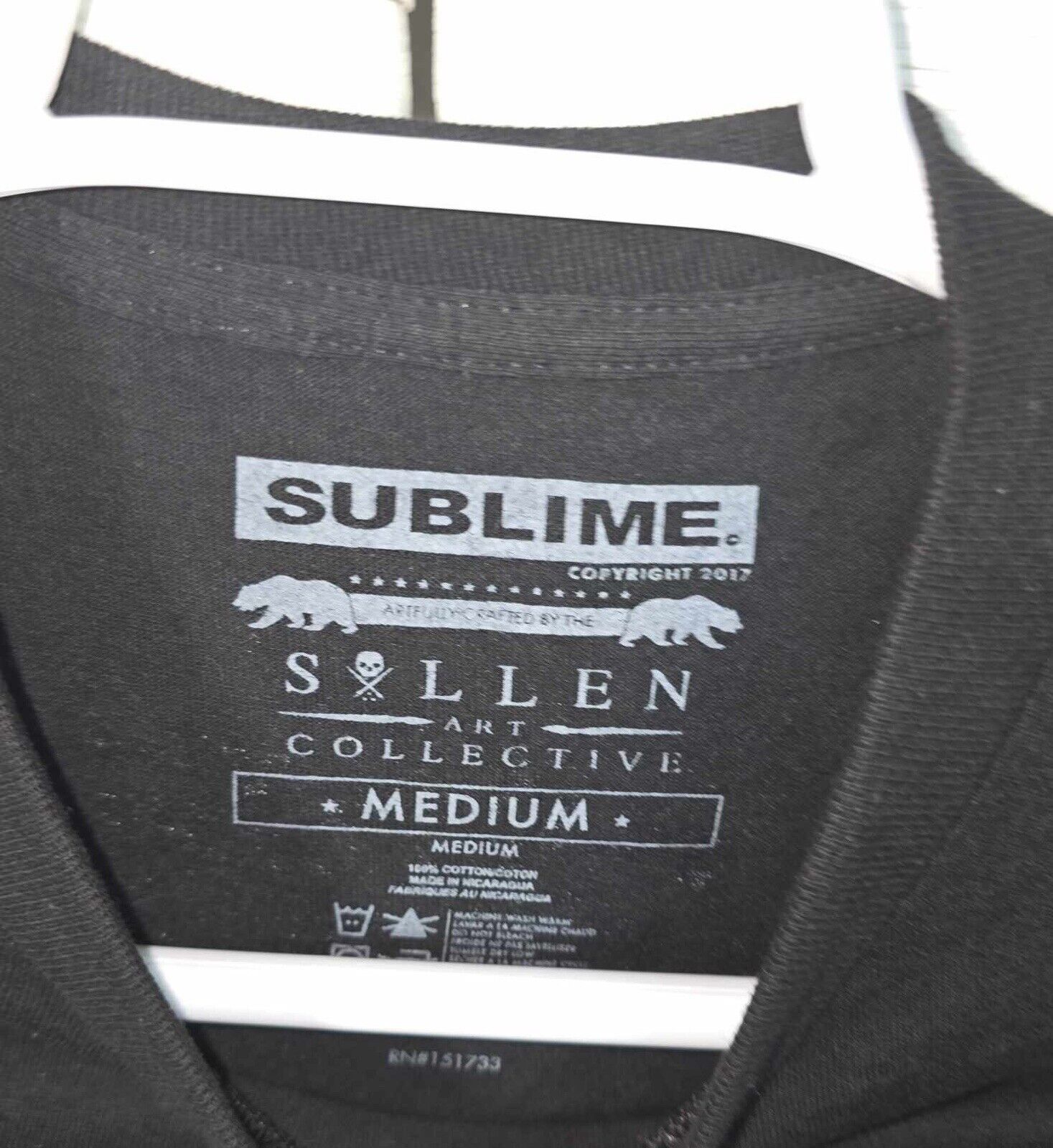 Sullen Art Collective Sublime Skull  Short Sleeve Men`s T-shirt Size Medium