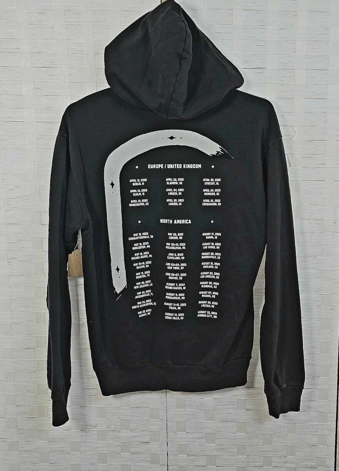 NWOT Zach Bryan Hoodie Mens Medium Burn Burn Burn 2023 Tour Official Merch Music