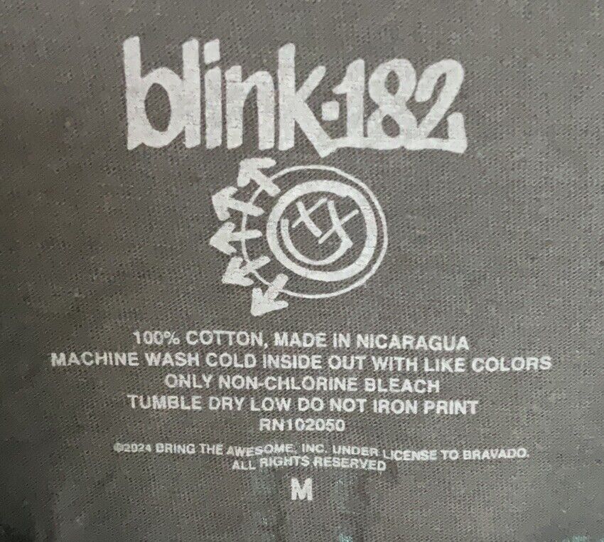 2024 Blink 182 Tour Shirt One More Time Concert North America Size M