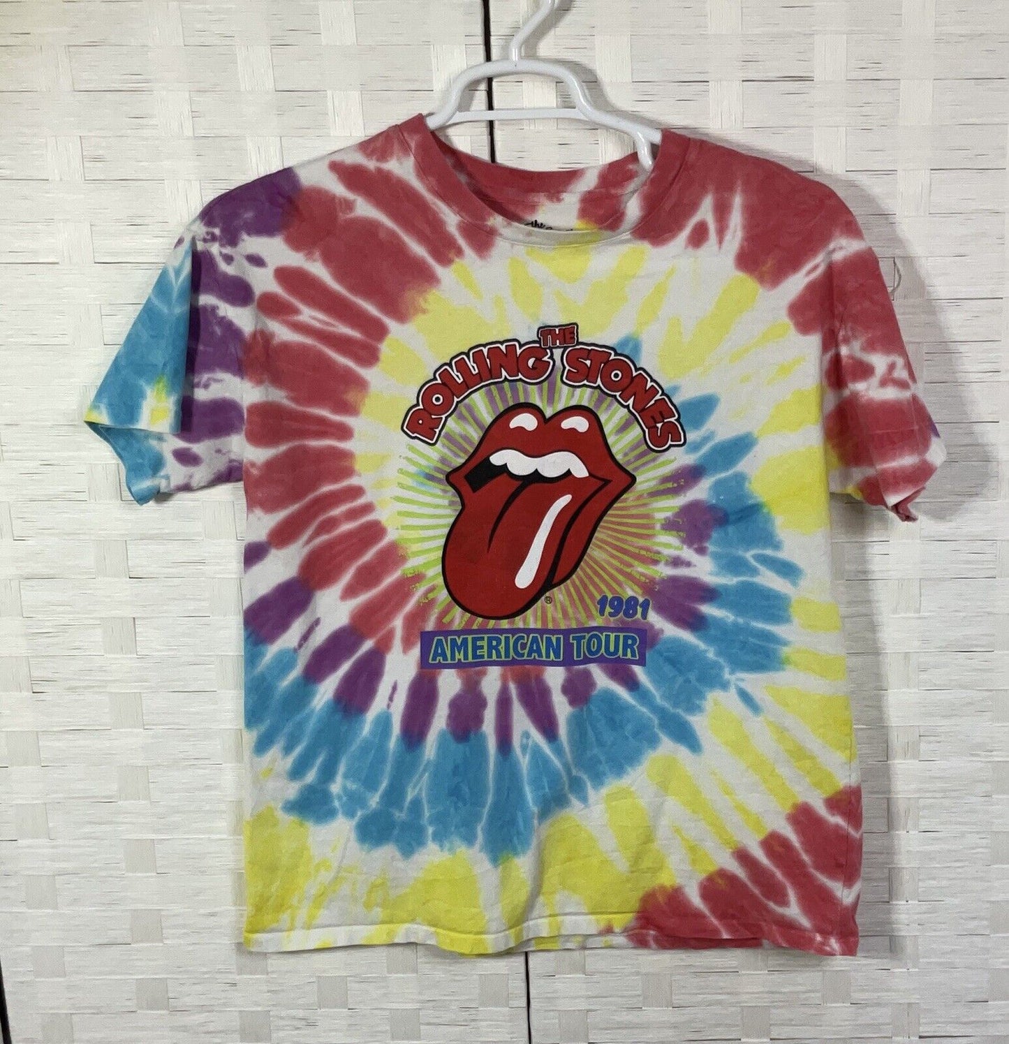 Rolling Stones Concert T Shirt Tye Dye 1981 American Tour Small