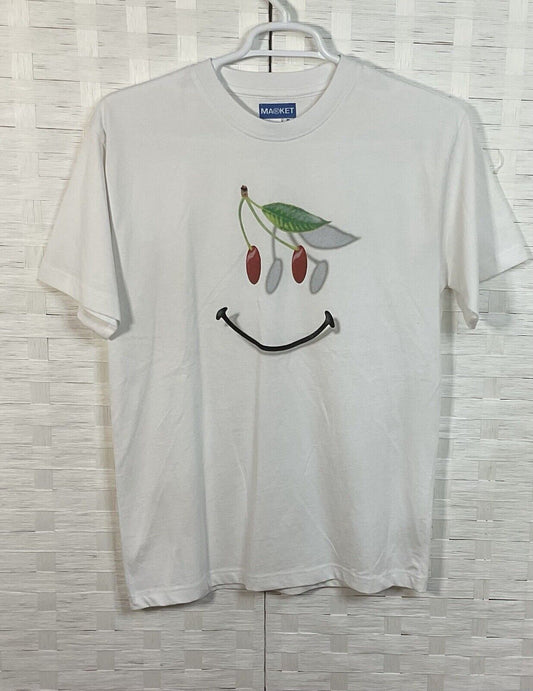 Chinatown Market Smiley Ripe Cherry T-Shirt Size: Medium Color: White NWOT