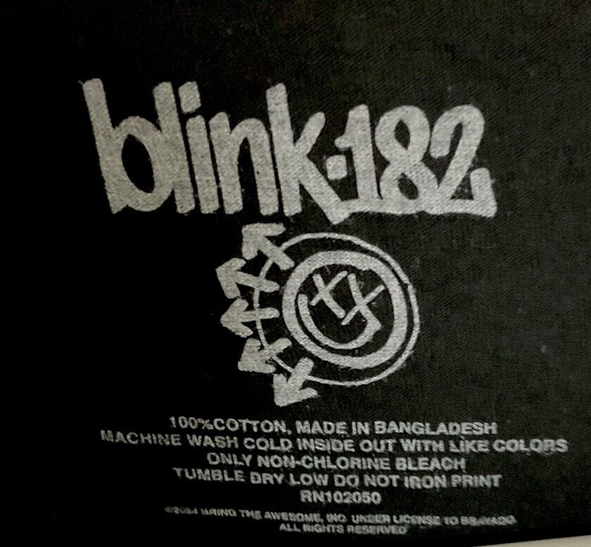 BLINK 182 Work Sucks World Tour Concert  T-Shirt Black Mens Large 2024 New