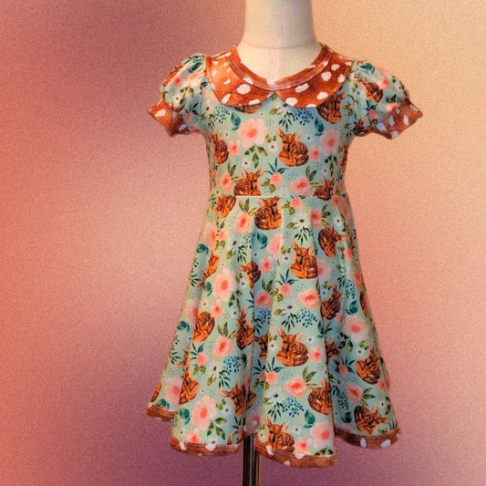 Fawn and floral dress