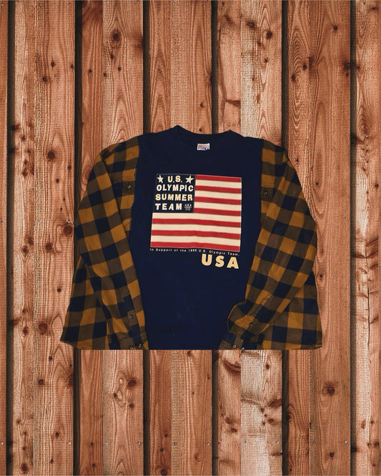 USA Flag Olympic Team Flannel