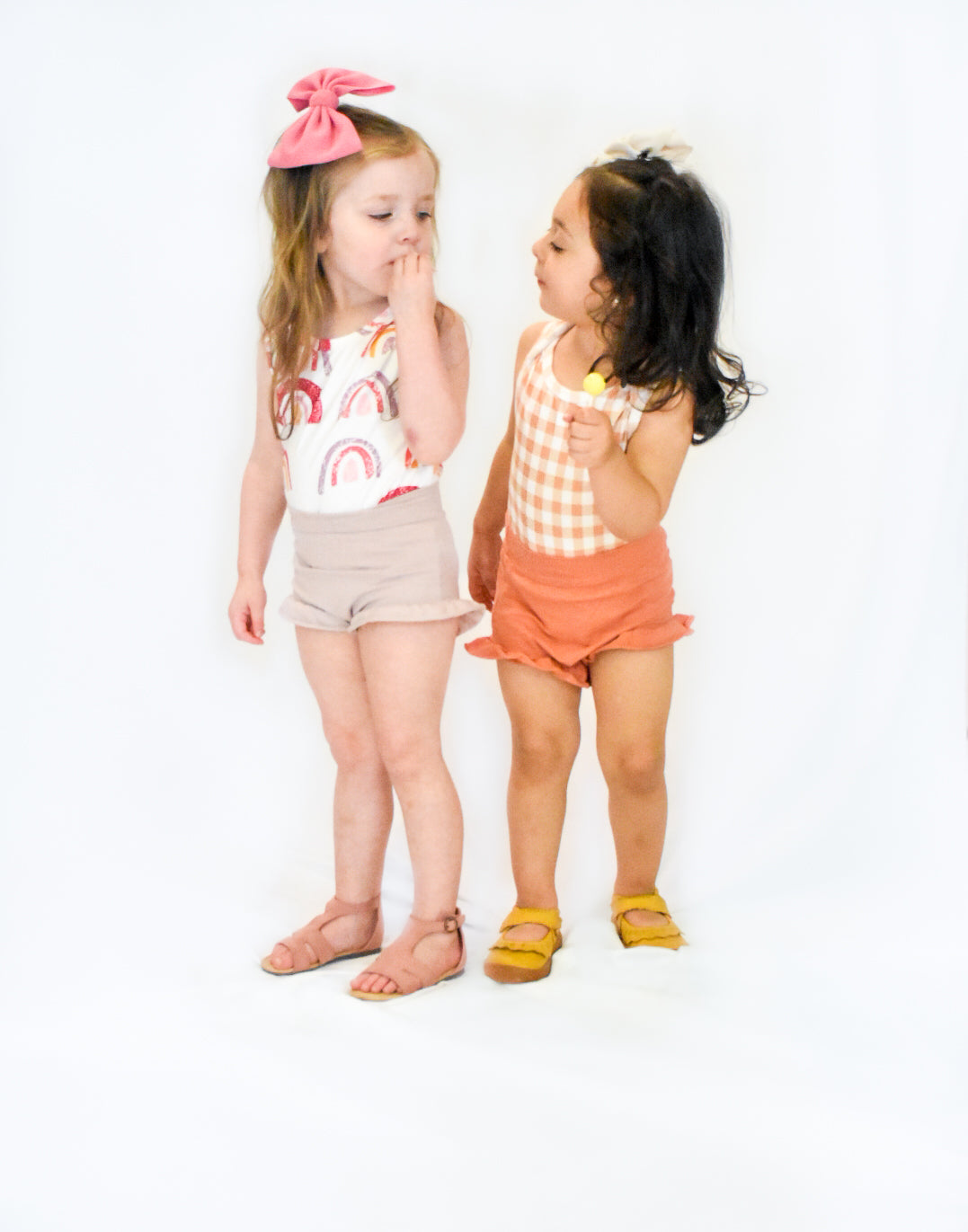Orange Gingham Set
