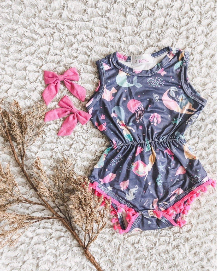 Mermaid Pom Pom Romper